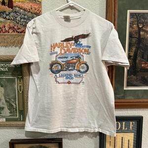 Vintage‎ 1988 RARE Harley Davidson Shirt 3D Emblem Legend Model 74 Size Medium